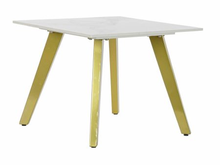 Console DKD Home Decor White Golden Metal Ceramic 60 x 60 x 48 cm For Cheap