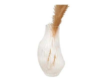 Vase Romimex Clear Glass Stripes 14 x 25 x 14 cm Online now