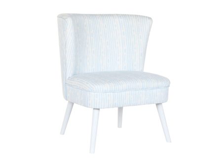 Armchair DKD Home Decor 73 x 67 x 85 cm Blue Wood White Online