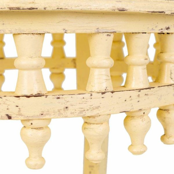 Centre Table Alexandra House Living Ivory Brass Mango wood MDF Wood 45 x 52 x 45 cm Sale