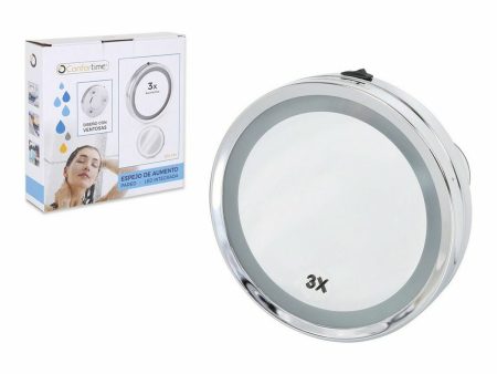 Magnifying Mirror Confortime LED 15 x 3 x 15 cm (6 Units) Fashion