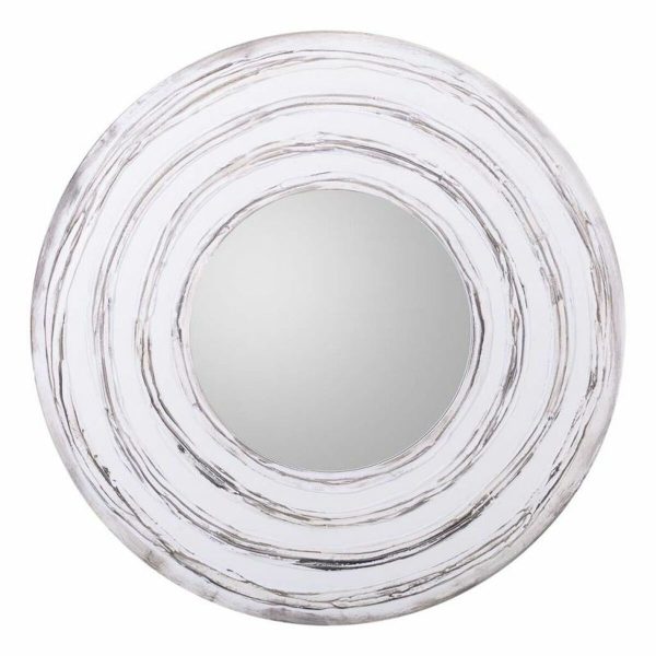 Wall mirror Alexandra House Living White 2 x 40 x 80 cm Circle For Sale