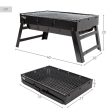 Barbecue Portable Aktive Rectangular Black Steel 40 x 20 x 28 cm Supply