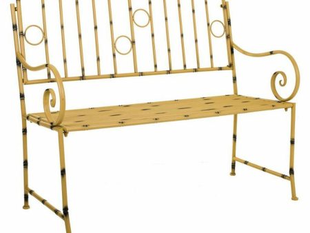 Bench Alexandra House Living Yellow Metal 50 x 92 x 126 cm Online Sale