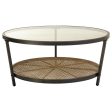 Centre Table Alexandra House Living Brown Glass Iron 91 x 41 x 91 cm on Sale