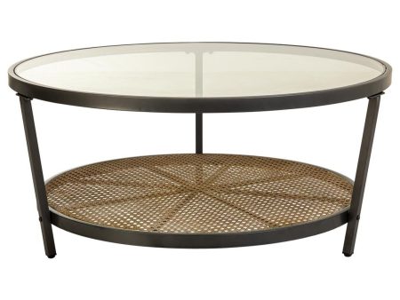 Centre Table Alexandra House Living Brown Glass Iron 91 x 41 x 91 cm on Sale