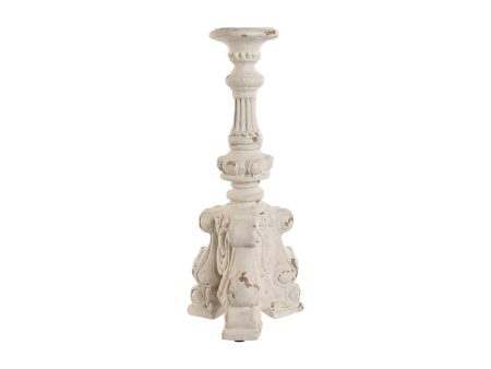 Candleholder Home ESPRIT White Resin 25 x 23 x 61 cm For Discount