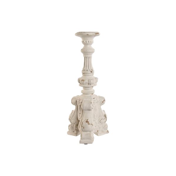 Candleholder Home ESPRIT White Resin 25 x 23 x 61 cm For Discount