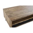 Centre Table DKD Home Decor Black Light brown Metal Mango wood 120 x 60 x 45 cm Fashion