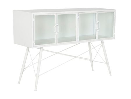 Console DKD Home Decor White Metal Crystal 120 x 35 x 80 cm For Cheap