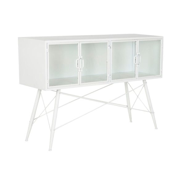 Console DKD Home Decor White Metal Crystal 120 x 35 x 80 cm For Cheap