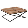 Centre Table Natural Iron Mango wood 85 x 85 x 39 cm For Cheap