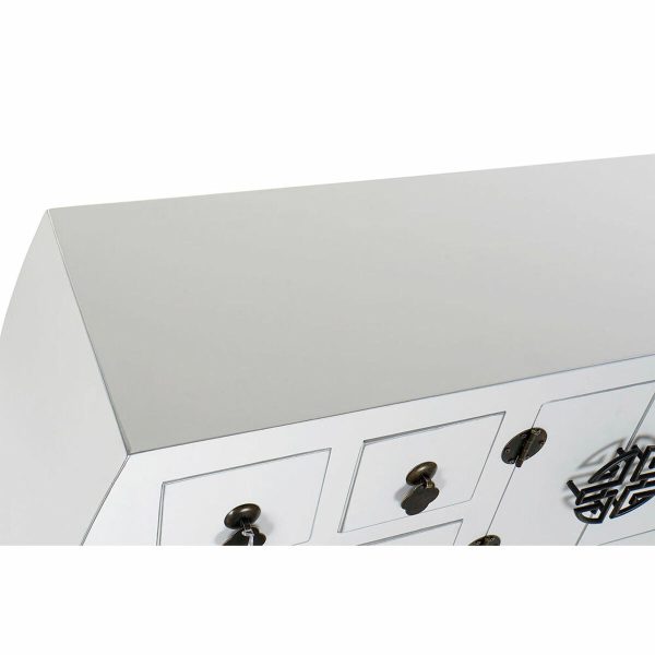 Console DKD Home Decor Fir Silver White MDF Wood 98 x 26 x 80 cm For Discount