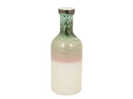 Vase Romimex White Green Ceramic 13 x 37 x 13 cm Online now