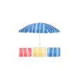 Beach umbrella Striped Ø 180 cm Supply