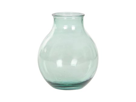 Vase DKD Home Decor 29 x 29 x 36 cm Green Tempered Glass Discount