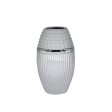 Vase Romimex Silver Ceramic 15 x 26 x 11 cm Discount