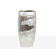 Vase Romimex Silver Ceramic 16 x 30 x 9 cm Cheap