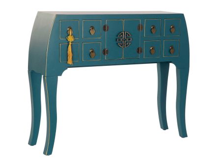 Console DKD Home Decor Blue Fir MDF Wood 98 x 26 x 80 cm Fashion