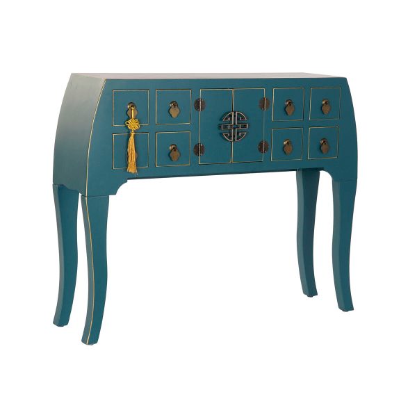 Console DKD Home Decor Blue Fir MDF Wood 98 x 26 x 80 cm Fashion