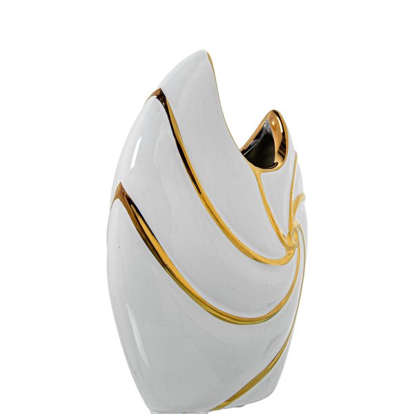 Vase Alexandra House Living White Ceramic 18 x 8 x 22 cm Hot on Sale