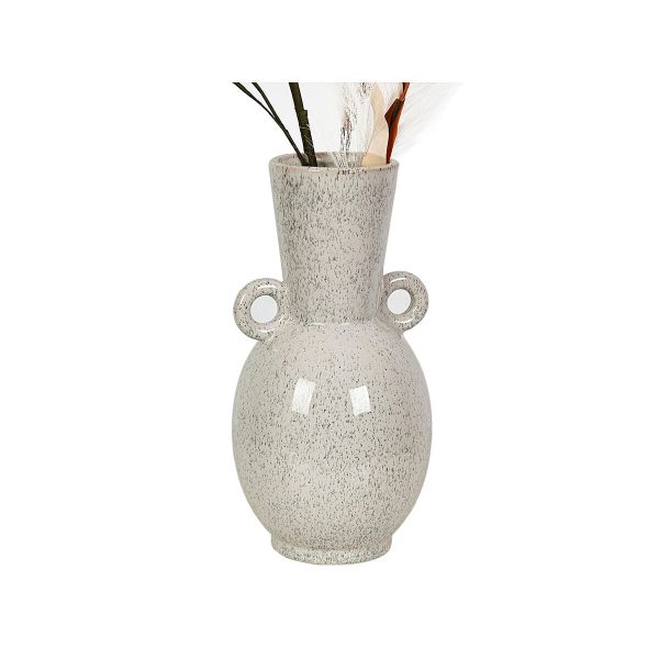 Vase Romimex Beige Ceramic 15 x 30 x 15 cm With handles Fashion