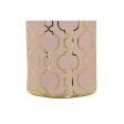 Vase DKD Home Decor 13,5 x 13,5 x 36 cm Porcelain Pink Golden Oriental Chromed Discount