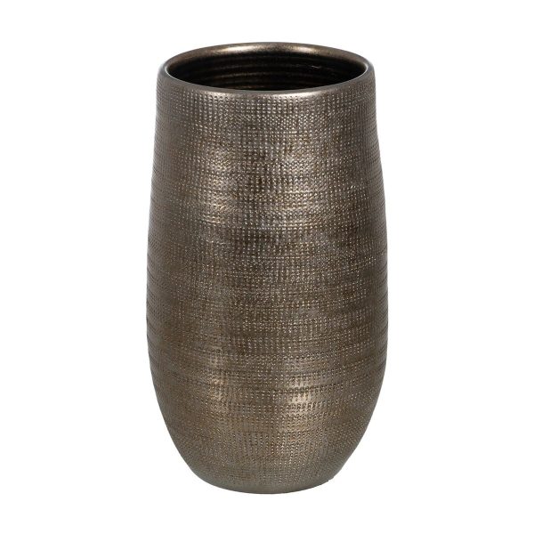 Planter Metallic Ceramic 31 x 31 x 51 cm Online now