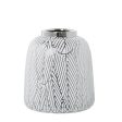 Vase Alexandra House Living White Silver Ceramic 18 x 20 cm For Discount