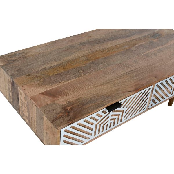 Centre Table Home ESPRIT White Mango wood 115 x 60 x 40 cm Discount