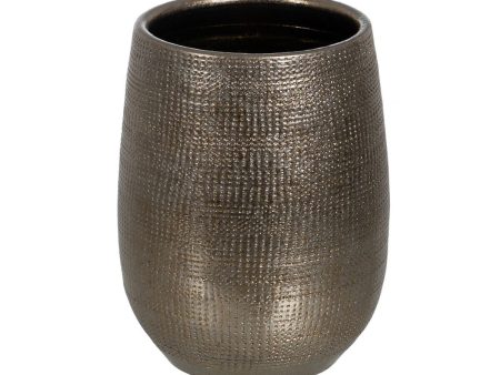 Planter Metallic Ceramic Ø 23 cm 20 x 23 x 30 cm on Sale