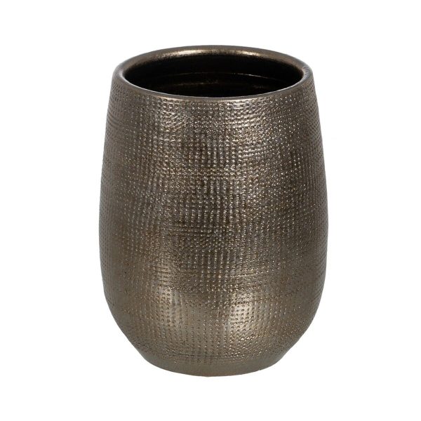 Planter Metallic Ceramic Ø 23 cm 20 x 23 x 30 cm on Sale