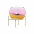 Candleholder DKD Home Decor 8424001830619 Pink Golden Metal Crystal 19 x 19 x 20,5 cm Fashion