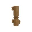 Candle Holder Home ESPRIT Brown Resin Wood 15 x 9,5 x 35 cm Fashion