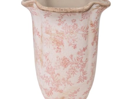 Vase Romimex Beige Pink Porcelain 24 x 29 x 24 cm For Cheap