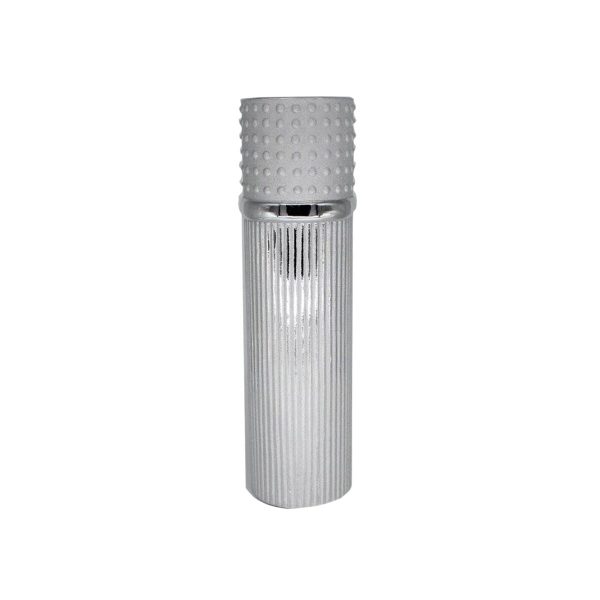 Vase Romimex Silver Ceramic 12 x 41 x 12 cm For Cheap