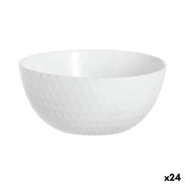 Bowl Luminarc Pampille Blanco White Glass 13 cm (24 Units) For Sale