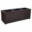 Planter Alexandra House Living Brown Iron Rattan Plastic 18 x 18 x 48 cm Online Sale