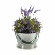 Plant pot Bucket Silver Zinc 25 x 30 x 26,5 cm (12 Units) on Sale