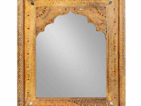 Wall mirror Alexandra House Living White Natural 3 x 51 x 42 cm Rectangular Sale