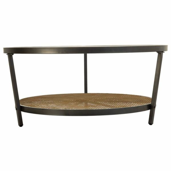 Centre Table Alexandra House Living Brown Glass Iron 91 x 41 x 91 cm on Sale