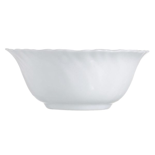 Bowl Luminarc Feston White Glass 12 cm (24 Units) Online Hot Sale