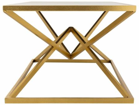 Centre Table Alexandra House Living Gold Metal Paper Iron MDF Wood 60 x 45 x 110 cm Hot on Sale