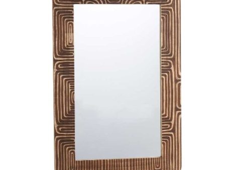 Wall mirror 43 Brown 90 x 60 x 2 cm Rectangular Online now