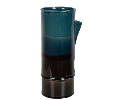 Vase Romimex Blue Black Ceramic 16 x 34 x 16 cm Online now