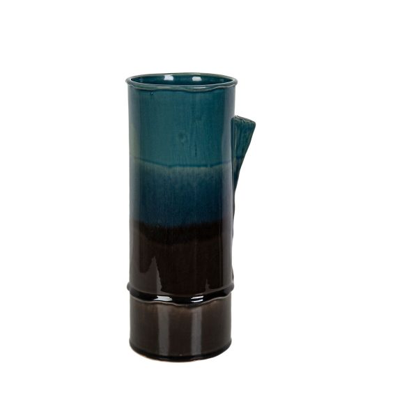 Vase Romimex Blue Black Ceramic 16 x 34 x 16 cm Online now