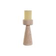 Candle Holder Home ESPRIT Beige Resin Marble 10 x 10 x 25 cm Cheap