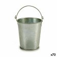 Planter Bucket Silver Zinc 15,5 x 11 x 11 cm (72 Units) Fashion