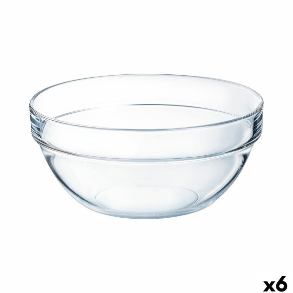 Bowl Luminarc Apilable Transparent Glass (6 Units) Cheap