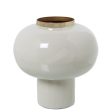 Vase Alexandra House Living White Golden Metal 18 x 18 x 19 cm For Discount